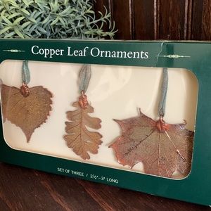 Smith & Hawken Copper Leaf Ornaments